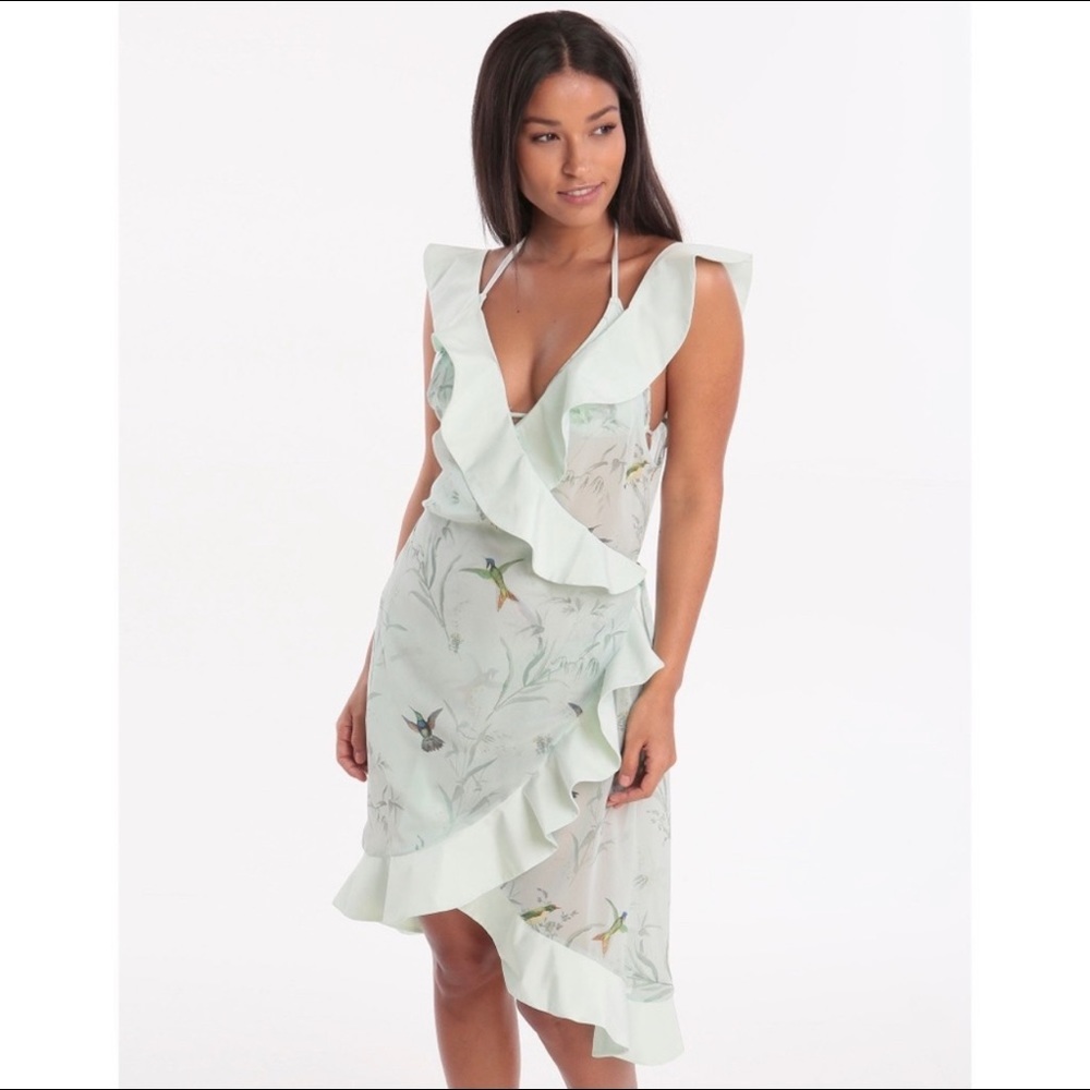 NWT Ted Baker Daislee Fortune Ruffled Swimsuit Cover Up Wrap